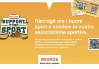 4995 buoni MIGROS SUPPORT YOUR SPORT GRAZIE MILLE
